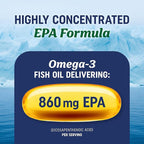 EPA Ultra 1,105MG | Heart Health & Cellular Function Support | Omega 3 Fish Oil | 1,650MG Total Omega-3 Fatty Acids | High Strength EPA Supplement | Sustainably Sourced & Gluten-Free | 60 Ct.