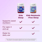 OLLY Kids Melatonin Free Sleep Gummy Supplement, Supports Sleep Quality,* Magnesium, L-Theanine, Lemon Balm, Cloudberry Peach Flavored, 25 Day Supply - 50 Count