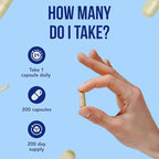 CoQ10 200mg Capsules | Vegan Friendly Coenzyme Q10 200mg from Easy Absorption Ubiquinone Supplement for Skin Heart and Energy Support | Made in The USA in cGMP Facilities (200 Servings)