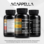 ACAPPELLA Magnesium Glycinate with Magnesium Citrate Capsules l theanine Supplement apigenin Capsules - apigenin Supplement l-theanine - 120 Count