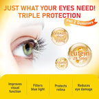 Lutein Gummies Eye Health Supplement with Zeaxanthin & Vitamin A – Blue Light Protection, Orange Flavor, Supports Vision Care for Adults – Vegan, Non-GMO, Gluten Free (60 Count)