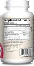 Jarrow Formulas EPA-DHA Balance, 1,200 mg Omega-3 Fatty Acids for Cardiovascular Support, 240 Softgels, 120 Day Supply
