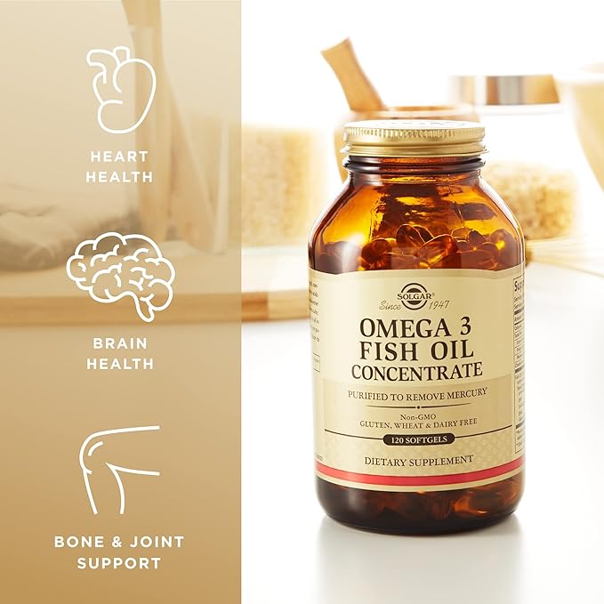 Omega 3 Fish Oil Concentrate Solgar 120 Softgel