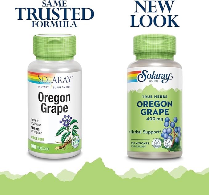 SOLARAY Oregon Grape Root Capsules, 400 mg | 100 Count