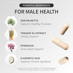Snap Supplements Testosterone Booster for Men - Promotes Muscle Growth, Booster for Men, Enhancing Natural Energy, Stamina and Strength, 90 Capsules (30 Servings, 1 Month Supply)