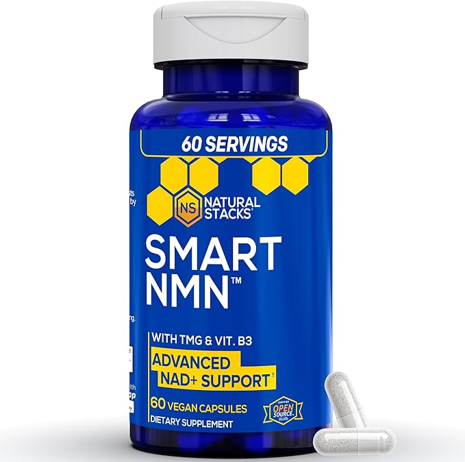 NATURAL STACKS Smart Ginkgo Biloba & Smart NMN Supplement Bundle - Extra Strength Brain Support & NAD+ Support* - 120 Total Capsules