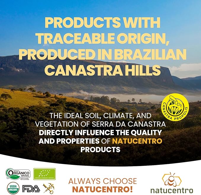 Brazilian Green Canastra Propolis Extract, Herbal Supplement, 20% Pure Propolis, Rich in Artepillin-C, Immune Support, 30ml/1 Fl Oz, Liquid Drops