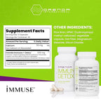 Orenda Immune + Detox - Specialized Formula with Calcium d-Glucarate, Beta 1,3 Glucans & IMMUSE® for Wellness and Balance - 120 Capsules