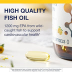 Metagenics OmegaGenics Fish Oil EPA 1200 - High Potency Omega-3 Supplement - Supports Heart, Brain & Immune Health* - Sustainably Sourced, Burpless Formula - Non-GMO, Gluten-Free - 90 Softgels