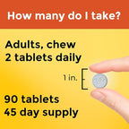 Nature Made Extra Strength Dosage Chewable Vitamin C 1000 mg per serving, Vitamin C Chewable Dietary Supplement for Immune Support, 90 Tablets, 45 Day Supply