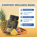 Digestive Enzymes Supplement with 100 Billion CFU Organic Probiotic & Prebiotic - Multi-Enzyme Formula for Women & Men - Supports Digestive & Gut Health, Aids Protein, Carb & Dairy Digestion, 60 Caps