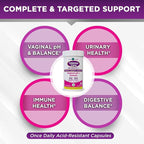 Vital Planet - Intense Care Vaginal pH & Urinary Probiotics for Women Plus Organic Prebiotics, Postbiotics, and Parabiotics, 65 Billion CFU and 64 Strains, Immune and Digestive Health 30 ct
