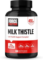 Force Factor Milk Thistle Liver Support Formula with Dandelion Root and Artichoke, 300mg Silymarin Milk Thistle Supplement for Liver Health and Liver Detox, 100 Vegetable Capsules