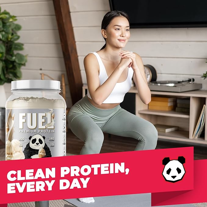 Underground Bio Labs Panda Fuel Premium Protein Whey,Hydrolyzed Collagen,Casein,Probiotics, Enzymes, Keto Friendly,Time Release, 25 Servings (2.5 Pound, Vanilla Ice Cream)