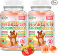 Magnesium Gummies for Kids - Magnesium Glycinate Gummies with L-Theanine, Vitamin B6, D3 for Kids & Adults Sleep, Calm, Relaxation, Brain, Bones, Muscle Relief, Sugar Free Banana & Strawberry 120ct