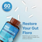 NATURE TARGET Probiotics for Women & Men, 60 Billion CFU, Prebiotics and Probiotic for Gut Health - SBO Probiotics Supports Digestive, Constipation, Diarrhea, Gas & Bloating, 90 Veggie Capsules