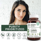 Natural Nutra Lutein and Zeaxanthin Supplement, Maintain Vision Health, Protects Cell in Eyes, Enhance Level of Zeaxanthin & Isomers, Support Eye Health, Gluten Free, Soy Free, 20mg - 30 Capsules