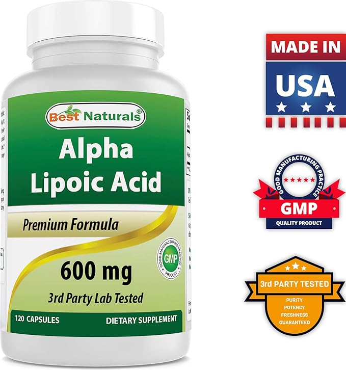 Best Naturals Alpha Lipoic Acid 600 mg & B-100 Complex