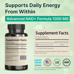 VINATURA NAD Supplement 1000mg - Pure NAD Supplement for Anti-Aging