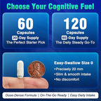 18-in-1 Brain Supplement for Memory and Focus – 120 Nootropic Capsules (2-Month Supply) with Alpha GPC, Bacopa, Ginkgo Biloba, Lion's Mane | Cognitive Health, Mental Clarity | Vegan, Non-GMO