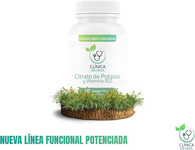 CLINICA DR. Vega Citrato de Potasio y Vitamina B12, 60 Capsules (500 mg)