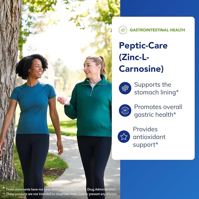 Pure Encapsulations Peptic-Care - Zinc-L-Carnosine - Gut Health & Antioxidant Supplement - Supports Gastric Health* - Vegan & Gluten-Free - 60 Capsules