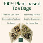 VAHDAM Organic Turmeric Ginger Herbal Tea Bags (100 Pyramid Tea Bags) Caffeine Free, Non GMO | 100% Pure Herbal Blend - Savory & Spicy, Plant-Based Teabags | Resealable Ziplock Pouch