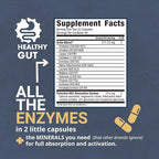 Healthy Gut HoloZyme Max Strength Digestive Enzymes | FODMAP-Friendly Formula Prevents Bloating, Gas, & Indigestion w/Protease, Amylase, Lipase, Lactase, and More | 90 Servings
