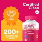SmartyPants Women's Multivitamin Gummies, Omega 3 (DHA/EPA), Methylfolate, CoQ10, Vitamin D3, C, Vitamin B12, B6, A, K & Zinc, Inositol, Gluten Free, 120 Count (40 Day Supply)