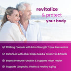 NutraChamps Resveratrol Supplement, Extra Strength Formula for Healthy Aging, Immune Support, 60 Vegan Capsules with Trans-Resveratrol, Green Tea Leaf, Acai Berry & Grape Seed Extract