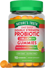 Nature's Truth Daily Probiotic Gummies | 2 Billion CFU | 90 Count | Raspberry Lemon Flavor | Non-GMO & Gluten Free Supplement