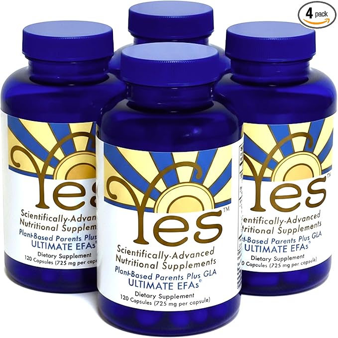 YES Plant Based Omega 3 & 6 Supplement – Burpless Fish Oil Alternative – DHA, EPA, SDA for Heart & Immune Support – 480 Softgels (4 Pack)