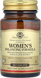Solgar Women's Balancing Formula, 60 Tablets - Pueraria Mirifica - Phytoestrogen Balancing Formula, Energy Metabolism, Nervous System Health - Vegan, Gluten-Free, Dairy Free, Kosher - 60 Servings