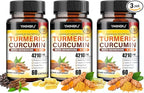 Turmeric Curcumin Supplement with Black Pepper & Bioactive Botanicals, Turmeric,Ginger,Berberine,Ceylon Cinnamon, – Premium Supplement for Daily Wellness Support 60 Capsules 3 Pack