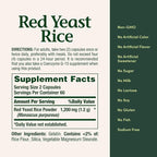 Nature's Bounty Red Yeast Rice Pills and Herbal Health Supplement, Dietary Additive, 600mg, 120 Capsules (Pack of 3)