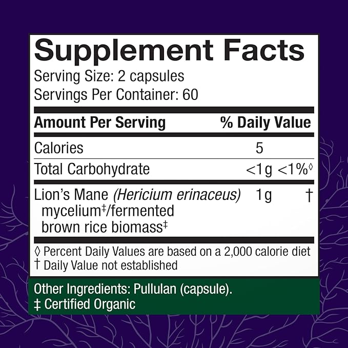 Host Defense Lion's Mane Capsules, 240 ct (Pack of Two 120 ct Units)