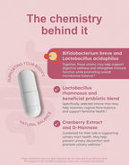 Daily Probiotics for Women & Men with Bifidobacterium Longum & Prebiotics for Gut Health + Probiotic for Women with Cranberry, D-Mannose & Prebiotics to Support Vaginal, Urinary & Digestive Health