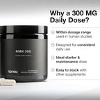 Toniiq Stabilized NMN Capsules - 300mg - 98% Highly Purified - for NAD+ - 60 Capsules NMN Nicotinamide Mononucleotide Booster Supplement