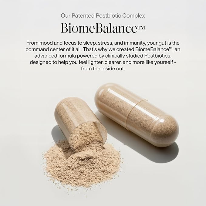 SecondKind Postbiotics Gut Health Supplement – Bloating Relief, Gut Health – Microbiome + Immune Support with BiomeBalance™ – 1000x More Active Ingredients Than Pre & Probiotics – 60 Capsules