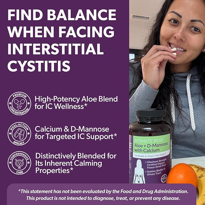 Probiotics for Women with Aloe Vera, and D-Mannose for Complete Wellness That Supports: UTI; BV; YI, and Vaginal Health and is Non-GMO - Vegan with 240 Veg Pills
