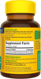 Nature Made Plant Sourced Vitamin E 267 mg (400 IU) d-Alpha Softgels, 100 Count for Antioxidant Support (Pack of 3)