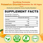 Sugar Free 2 Pack Potassium Gummies, Potassium Chloride for Adults, Potassium Supplement for Women & Men, Electrolyte Balance, Prevent Leg Cramp, Support Muscle & He♡rt Health, 120 Count