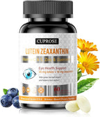 Eye Health Supplements for Macular Support, Lutein 20mg + Zeaxanthin 10mg with Bilberry, Vitamins C, E & Zinc, Macular & Vision Support for Adults & Seniors, Non-GMO, Gluten Free, 60 Softgels