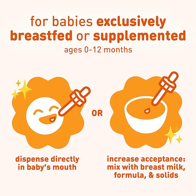 Enfamil Baby Vitamin D-Vi-Sol Liquid Supplement Drops for Infants, Supporting Strong Teeth & Bones in Newborn Babies, Easy-to-Use, Gluten-Free, 50 Day Supply, Dropper Bottle
