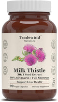 Milk Thistle Supplement – Standardized to 80% Silymarin – Pure, Vegan, Non-GMO, Kosher – 90 Vegan Capsules