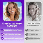 NAD Gummies with Nicotinamide Riboside, NAD+ Supplement for Women & Men with Trans-Resveratrol, Fisetin, Vitamin B2, B5, B6, Anti-Aging, Cell Regeneration & Energy, Sugar-Free, 60 Gummies