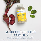 SOLARAY Betaine HCL with Pepsin - High Potency Hydrochloric Acid Formula - Digestive Health Supplement with Digestive Enzymes for Gut Health Support - 60-Day Guarantee, 250 Servings, 250 VegCaps