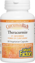 Natural Factors, CurcuminRich Theracurmin, 30 mg, Formulated for Superior Absorption, 30 Count (Pack of 1)
