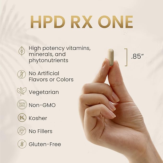 HPD Rx ONE Immunity Boost Multivitamin | Supplements for Women and Men | Advanced Immunity Defense Support | Helps Immune Response | 2-Month Supply, 360 Capsules, Pack of 2
