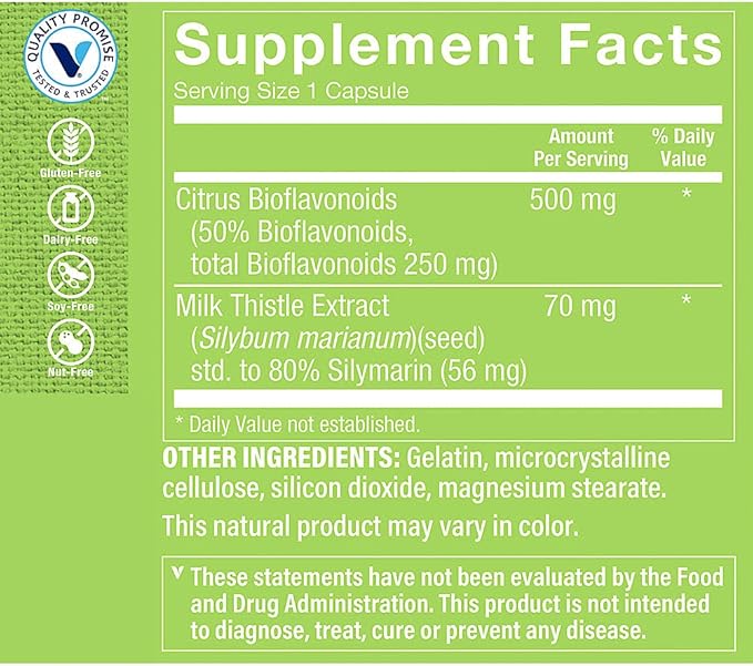 The Vitamin Shoppe Milk Thistle 70MG - Liver Health Support, Detoxification & Antioxidant Protection (100 Capsules)